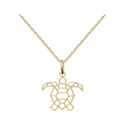 COLLIER 45CM P.OR TORTUE ORIGAMI