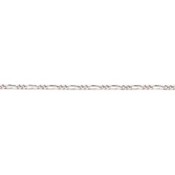 45 cm - 2,7 mm - maille super cheval alternée 1.2 - chaîne argent
