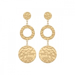 BO P.OR PENDANTES CERCLES MARTELES