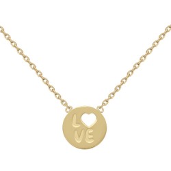 COLLIER 42CM P.OR CERCLE LOVE