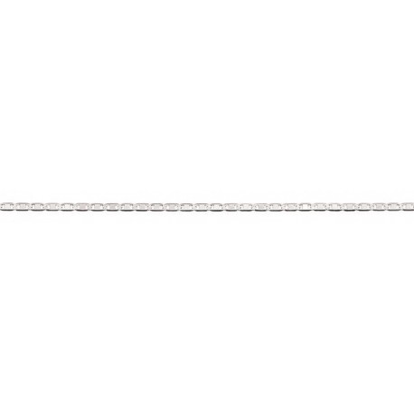 45 cm - maille marine battue diamantée - chaîne argent