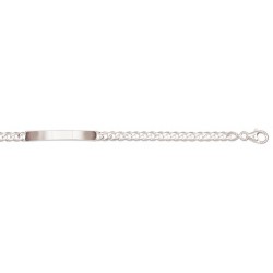 18 cm - 4,1 mm - identité gourmette ultra plate - identité argent