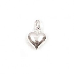 PENDENTIFS ARGT COEUR PLEIN