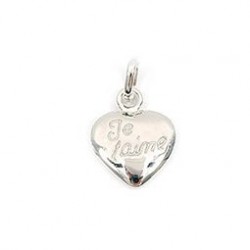 PENDENTIFS ARGENT VERNI COEUR JE T AIME