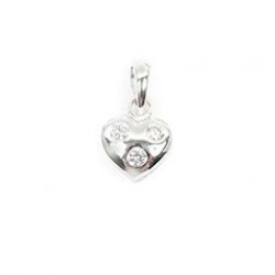 PENDENTIFS ARGENT VERNI. OZ COEUR