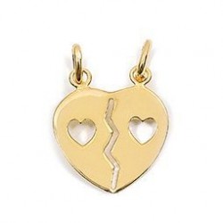 PENDENTIFS PL.OR .COEUR SECABLE