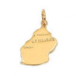 PENDENTIFS PL.OR CARTE ILE MAURICE