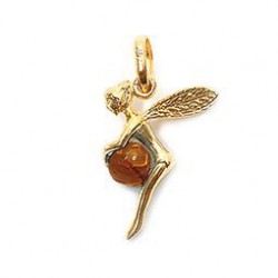 PENDENTIFS PL.OR-FEE AMBRE