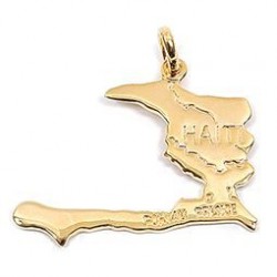 DST - PENDENTIFS PL.OR .CARTE HAITI