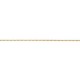 Larg. 1,5 mm - lg. 50 cm - Chaîne plaqué or - gourmette limée alternée