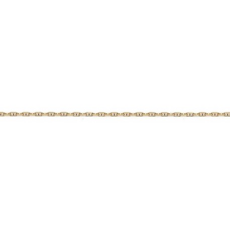 45 cm - 2,3 mm - maille forçat marine diamantée - chaîne plaqué or