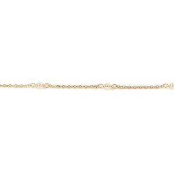 19 cm - les perles d'imitation - bracelet plaqué or