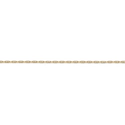 100 cm - 2,3 mm - maille forçat marine diamantée - chaîne plaqué or