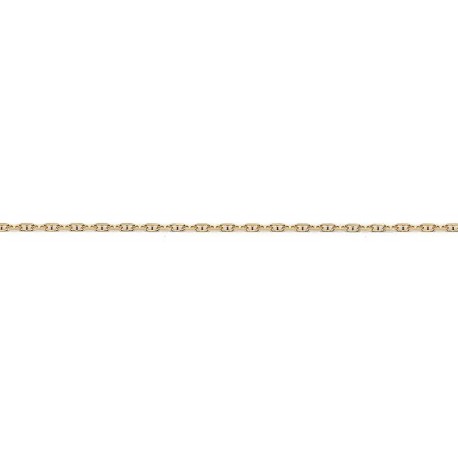 100 cm - 2,3 mm - maille forçat marine diamantée - chaîne plaqué or