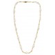 45 cm - les perles d'imitation - collier plaqué or