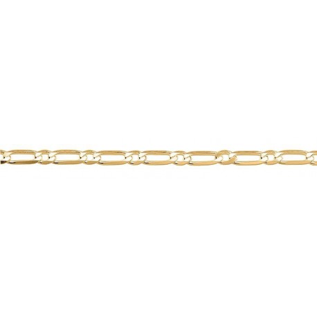 19 cm - 4,8 mm - maille ultra plate alternée - chaîne plaqué or