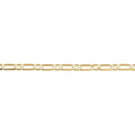 55 cm - 4,8 mm - maille ultra plate alternée - chaîne plaqué or
