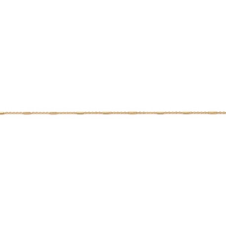 45 cm - maille fantaisie - chaîne plaqué or