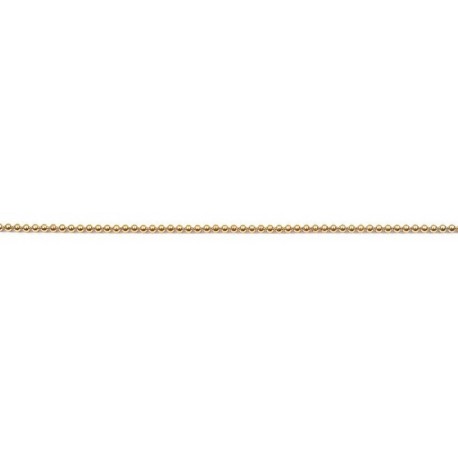 40 cm - maille boule - chaîne plaqué or