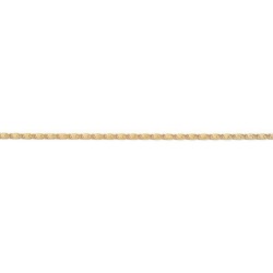 45 cm - 2,5 mm - maille chemin de fer - chaîne plaqué or