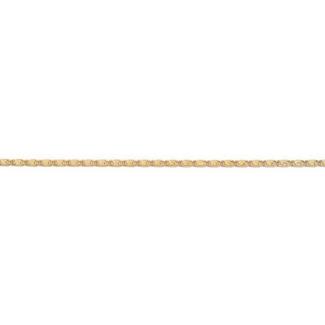 50 cm - 2,5 mm - maille chemin de fer - chaîne plaqué or
