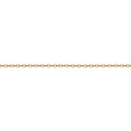 50 cm - 3,0 mm - maille gourmette marine agrafée - chaîne plaqué or