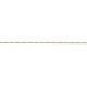 Larg. 1,5 mm - lg. 40 cm - Chaîne plaqué or - gourmette limée alternée