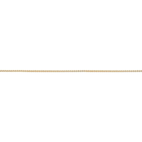 18 cm - 2,4 mm - maille gourmette marine diamantée - chaîne plaqué or
