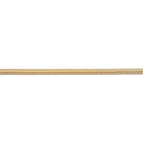 19 cm - 4,6 mm - maille gourmette frappée diamantée - chaîne plaqué or