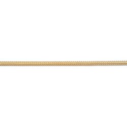 45 cm - 4,6 mm - maille gourmette frappée diamantée - chaîne plaqué or