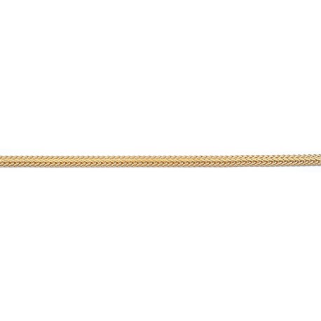 45 cm - 4,6 mm - maille gourmette frappée diamantée - chaîne plaqué or