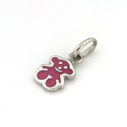 PENDENTIF OURSON EMAIL ROSE 11MM