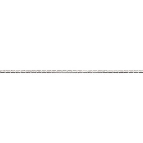 18 cm - maille marine battue diamantée - chaîne argent
