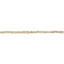18 cm - maille serpentine - chaîne argent