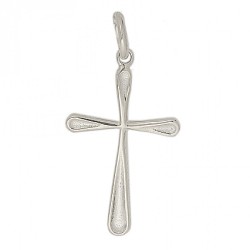 PENDENTIF AGT CROIX POLIE