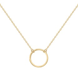 COLLIER 45CM PLAQUE OR CERCLE 15MM