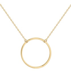 COLLIER 45CM PLAQUE OR CERCLE 25MM