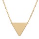 COLLIER 42CM PLAQUE OR TRIANGLE LISSE