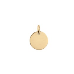 PENDENTIF PLAQUE OR MEDAILLE 12MM