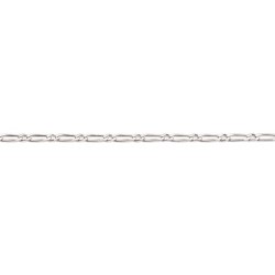 Larg. 3,2 mm - lg. 18 cm - Chaîne argent - super cheval alternée 1.1 - poids : 4,3 gr