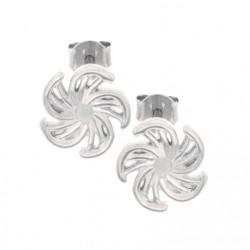Boucles d'Oreilles - Argent traité - Fleurs 5 Petales