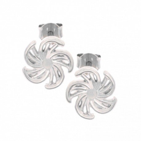Boucles d'Oreilles - Argent traité - Fleurs 5 Petales