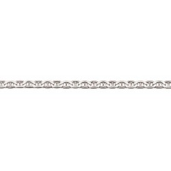 19 cm - 4,0 mm - maille marine battue - chaîne argent