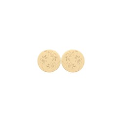 BO PUCE MEDAILLE POR FLEURS GRAVEES