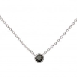 COLLIER ARGENT 925 42CM SERTIS CLOS OZ NOIR 4MM