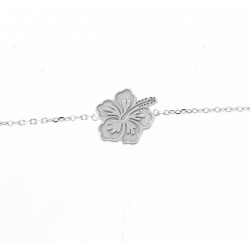 BRACELET 18CM - Argent traité - HIBISCUS