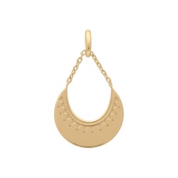 PENDENTIF PL OR CHAINETTE ET DEMI LUNE