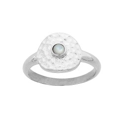 BAGUE AGT MARTELE CABOCHON NACRE