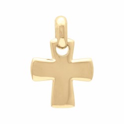 PENDENTIF CROIX LARGE PLATE 25X25MM