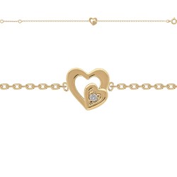 BRACELET 18CM POR COEURS OZ